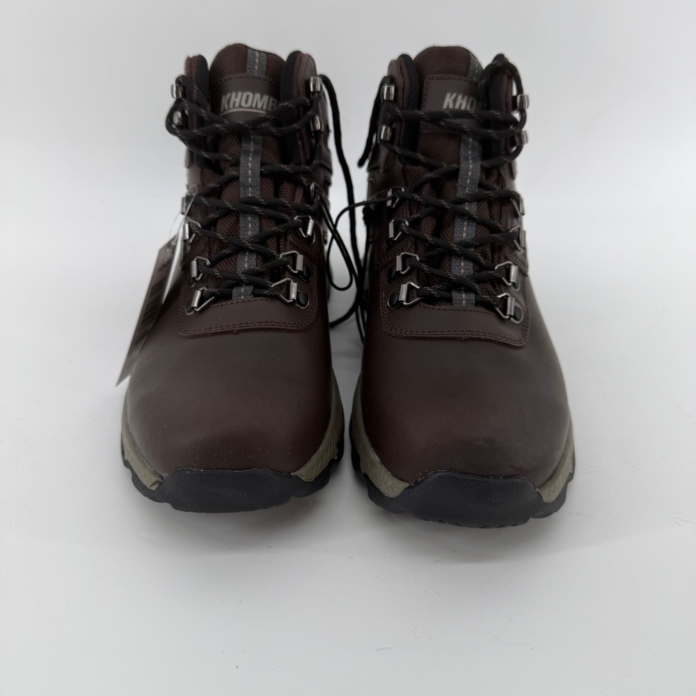 Khombu Kenny Mens 10 Waterproof Hiker Leather Hiking Boots Brown 1925424 New - Picture 6 of 8